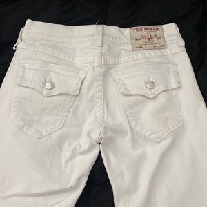 True Religion Ricky straight white jean size 28